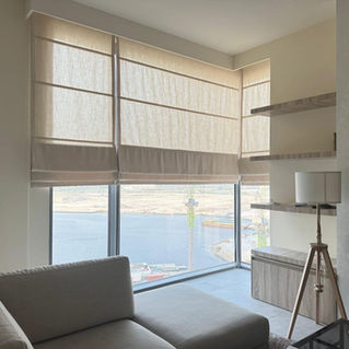 Roman blinds in a Dubai apartment
